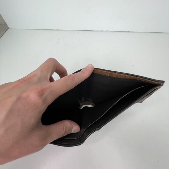 Coach Leather Wallet Men SLIM BILL VAR F26171 Saddle/Midnight Nvy Chalk - Picture 8 of 10